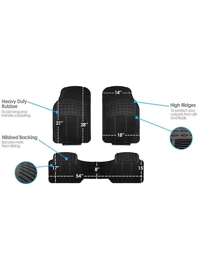 Unewshi Floor Mats For Heavy Duty Vehicles SUVs And Trucks Black Car Mats For Car Flooring Waterproof Decoration Universal Flooring For Car Interior Accessories - Image 4