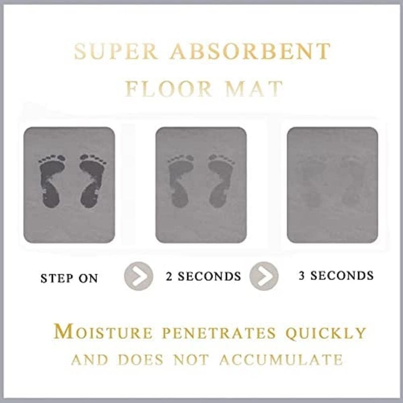 SKVM Water Absorbent mat for Bathroom Kitchen Floor Door Entrance Anti Slip Floor Foot Anti Skid Bathroom Shower mat (Design 14) - Image 3