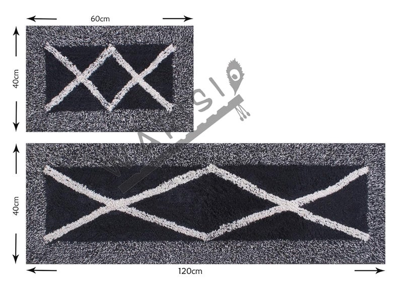 WARISI Cotton Kitchen Doormat| Floor Mat | Door Mat| Anti-Slip, Soft,Washable, Printed, Designer, for Floor, Kitchen, Room Offices (120L X 40W & 60L X 40W Centimetre), Rectangular (Design-1) - Image 2