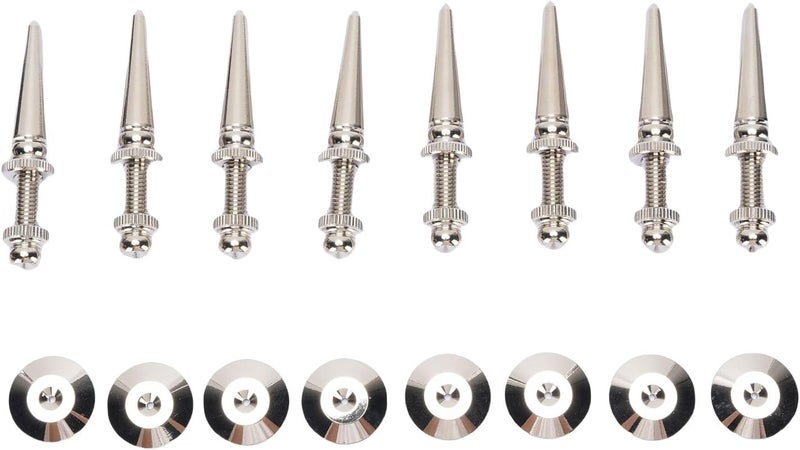 GOWENIC Audio Pure Copper Speaker Spike Set 8 Pcs, Shockproof Speaker Isolation Spikes for Subwoofer Amplifier Turntable Recorder CD DVD Player Silver - Image 1