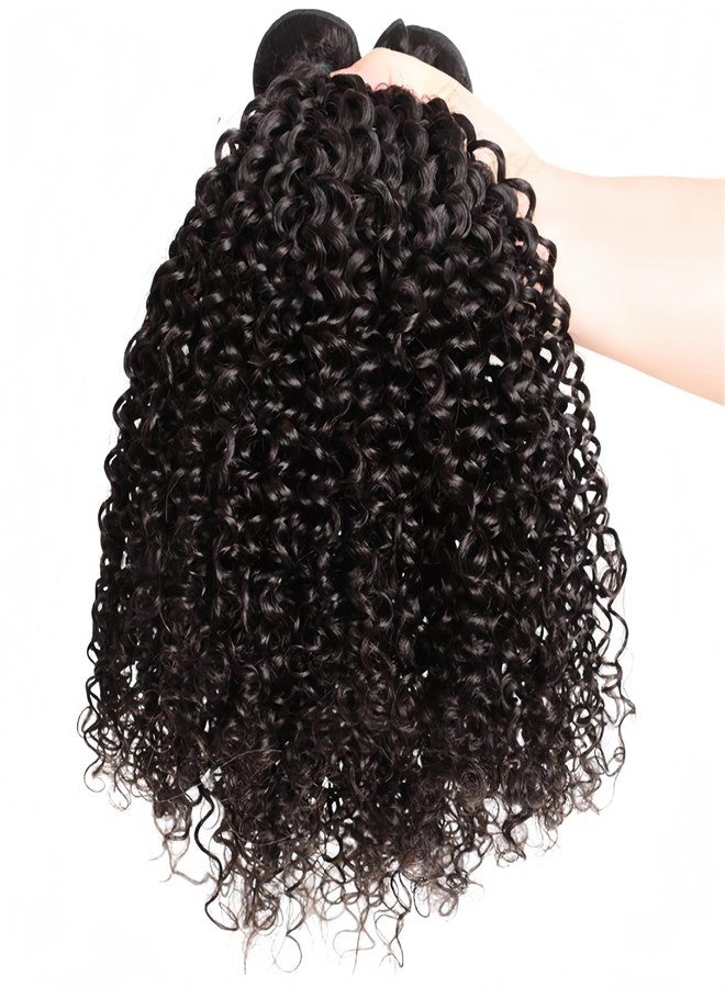 Risbaer Mongolian Kinky Curly Hair Bundles with Closure Deep Wave Human Hair 4Bundles with 4x4 Lace Closure Wet and Wavy Bundles Human Hair with Closure(8/8/10/10+8") - Image 5