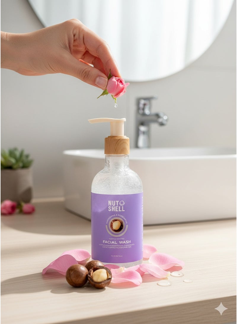 Nutshell Macadamia and Rose Water Facial Wash -250 Ml - Image 4