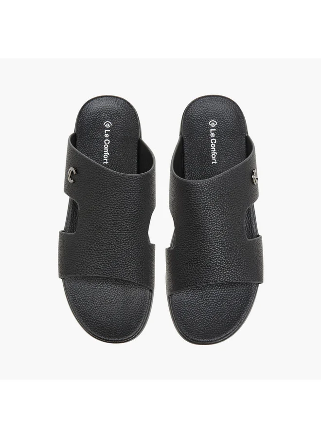 لو كونفورت Men Cut-Out Detail Slip-On Sandals