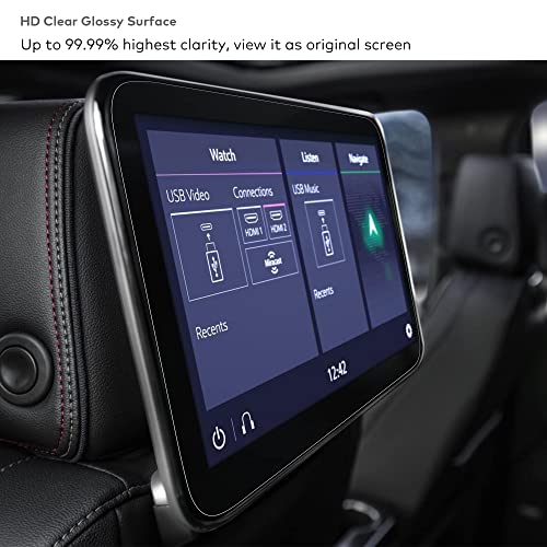 INNOSURE (2 Pack Glass Screen Protector Designed for (2021 2022 2023) Chevrolet Chevy Tahoe/Suburban, GMC Yukon Rear-seat 12.6 Inch Entertainment Media Touch Screen Back Seat Accessories (HD Clear) - Image 4