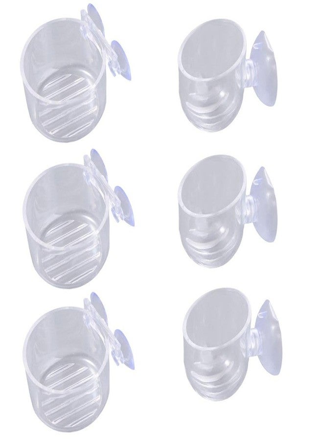 Kopida Fish Tank Plant Cup 6PCS Aquarium Growing Cups Acrylic Waterweed Cup Aquarium Decoration Plant Cup Pot with Suction Holder Mini Gardening Vase Feeder - Image 1