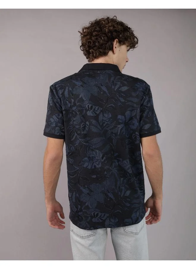 امريكان ايجل AE Flex Pique Tropical Print Polo Shirt