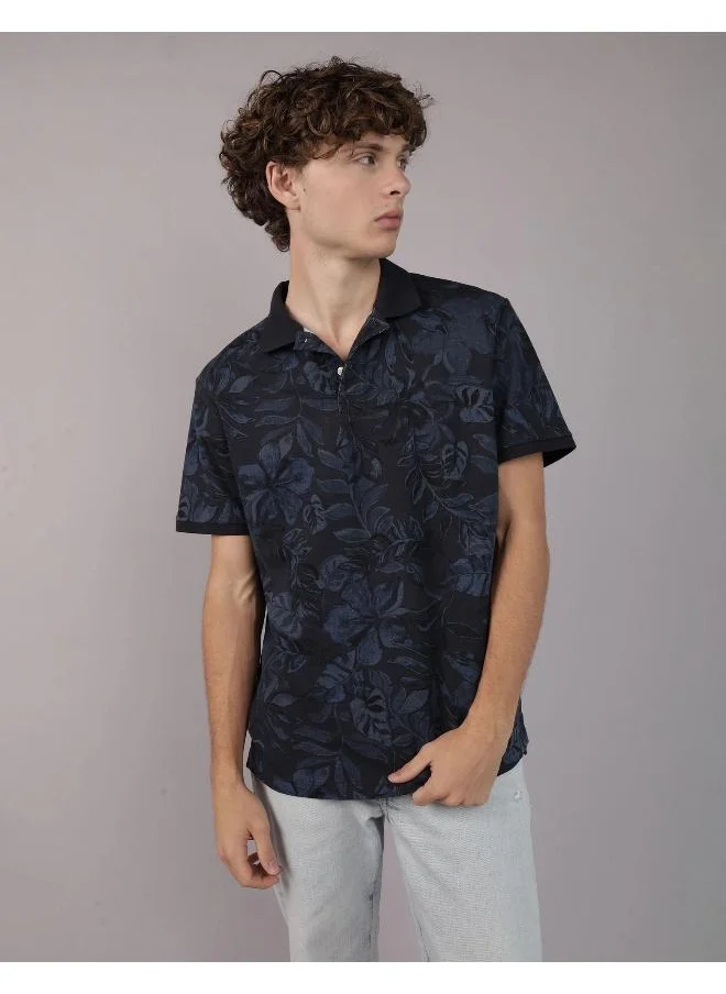 امريكان ايجل AE Flex Pique Tropical Print Polo Shirt