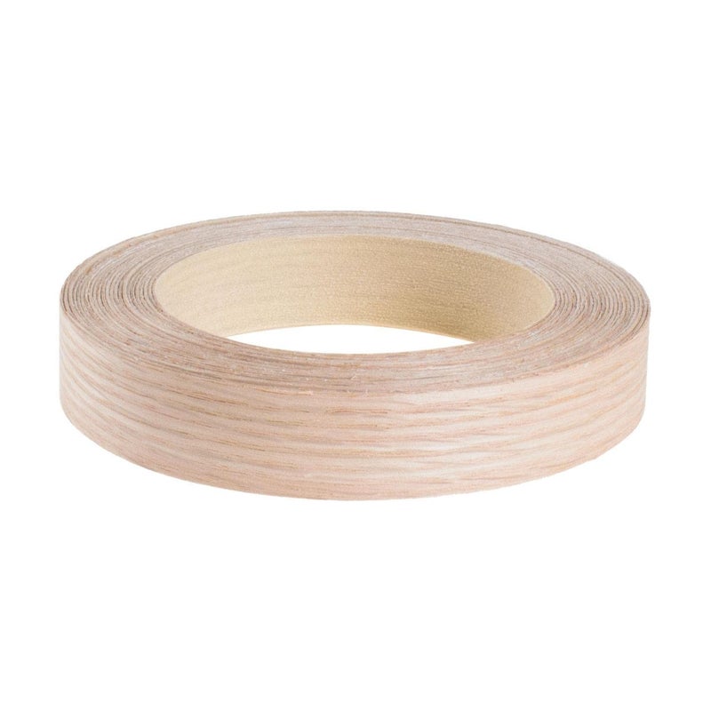 13/16 Red Oak Veneer Iron-On Edgebanding Tape (25 Feet) | Pre-Glued with Hot Melt Adhesive | Stainable/Paintable Wood | by Outwater - Image 1