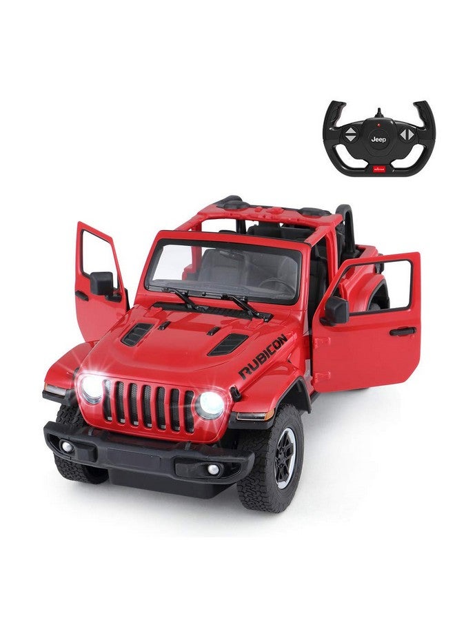 RASTAR Off-Road Remote Control Car, 1:14 Jeep Wrangler JL RC Off-Road Racing Vehicle Toy Car for Kids Adults, Spring Suspension/Door Open, 2.4Ghz RED - Image 1
