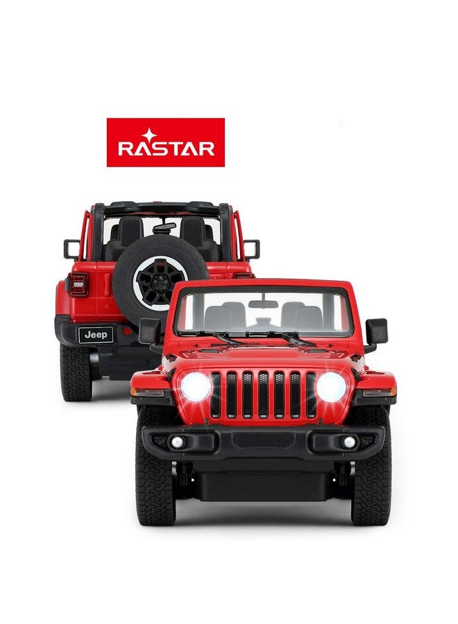 RASTAR Off-Road Remote Control Car, 1:14 Jeep Wrangler JL RC Off-Road Racing Vehicle Toy Car for Kids Adults, Spring Suspension/Door Open, 2.4Ghz RED - Image 2