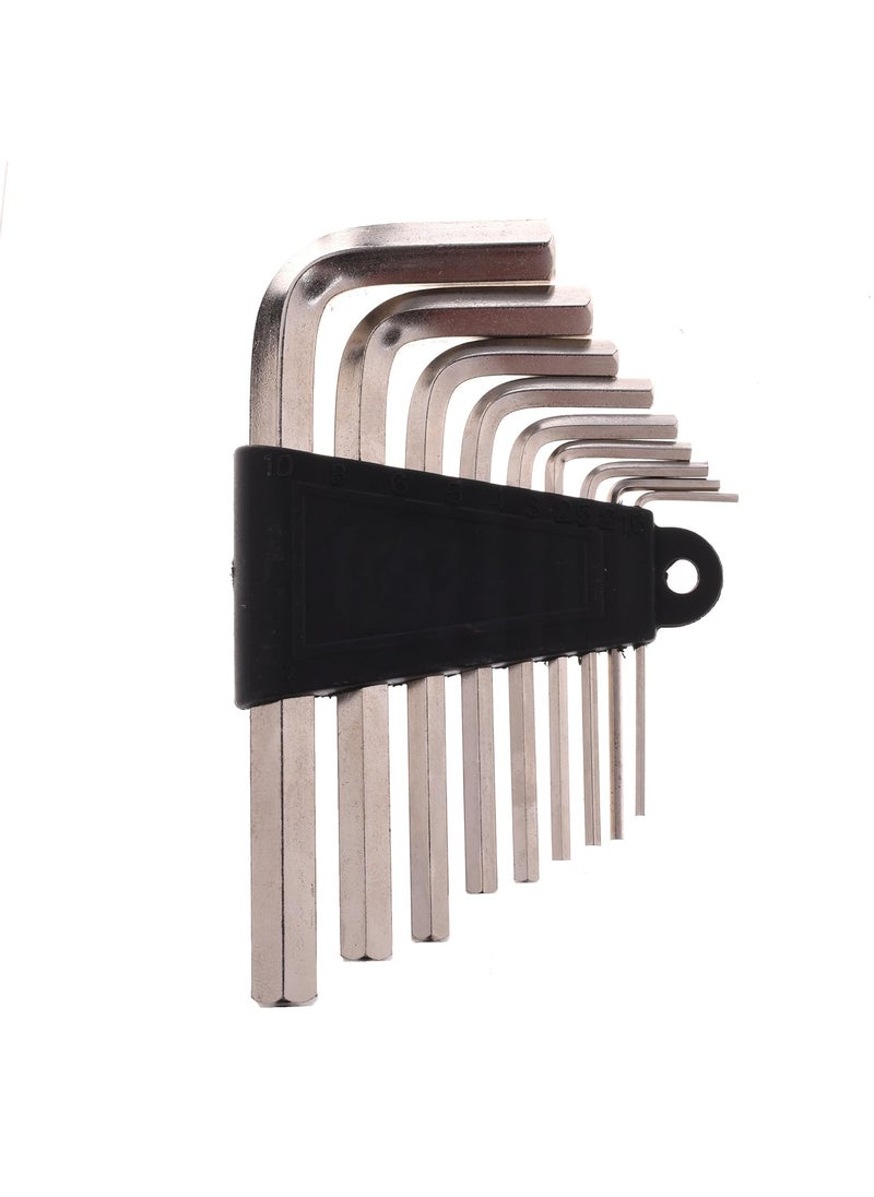 COSMOS COSMOS L Shape Hexagon Hex Key Wrench Set Screwdriver Tool Kit 9 Sizes  - Image 2