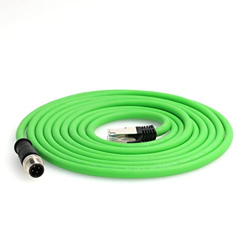 DRRI SMC EX250 EX260 EX500 EX600 to Ethernet IP Network Communication Cable M12 4pin DCode Male to RJ45 - Image 1