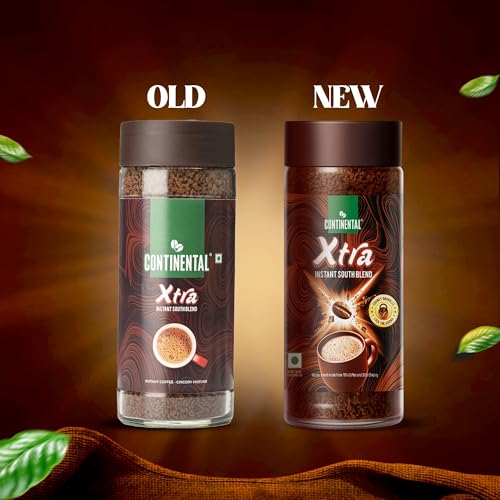 Continental Coffee XTRA Instant Coffee Powder | 200g Jar | 30% Chicory and 70% Robusta Coffee | Medium Roast Instant Coffee | Granulated Instant Coffe - Image 2