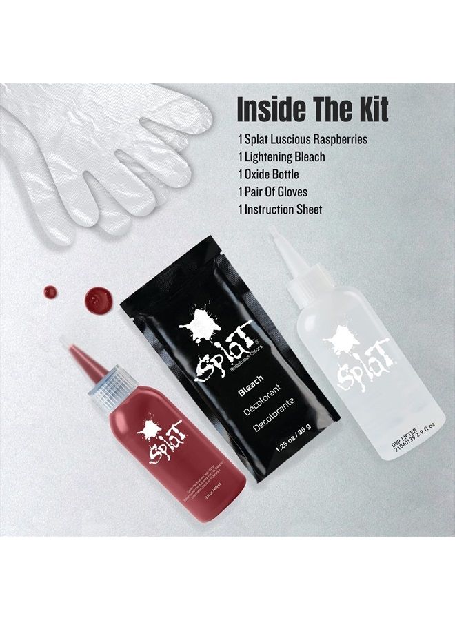 SPLAT Luscious Raspberries | Original Complete Kit | Semi-Permanent Hair Dye | Vegan & Cruelty-Free - Image 3