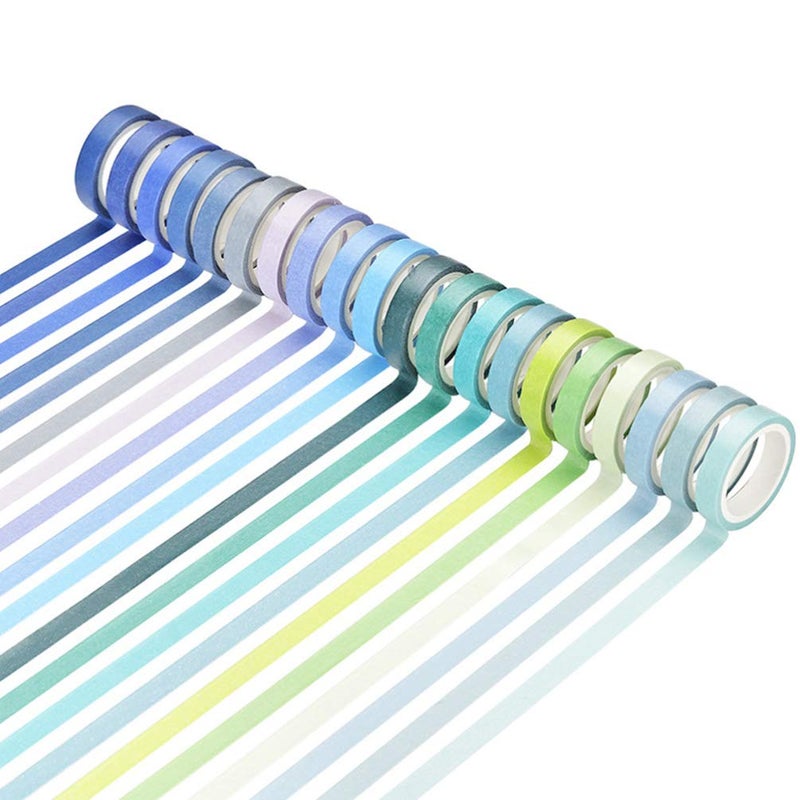STOBOK 60 Roll Basic Washi Paper Tapes Assorted Pure Colors Chic Tape Stickers Gift Wrapping Tape Diy Craft Tape Paper Decor - Image 3