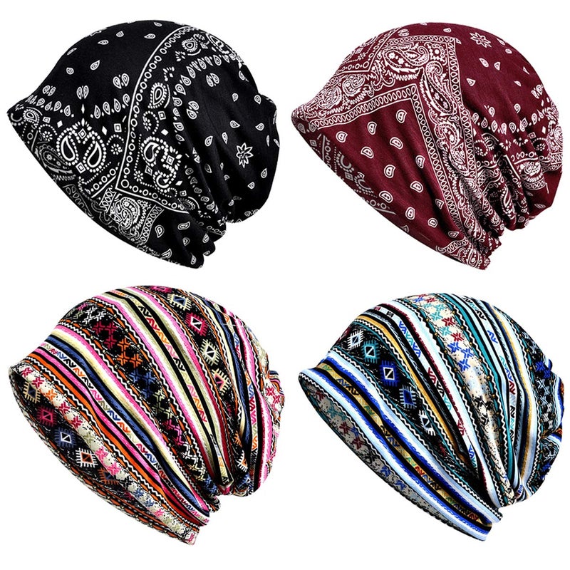 ELLEWIN Slouchy Beanie Hip-Hop Soft Lightweight Running Boho Thin Beanie Adult Skull Hats Cap for Men Women - Image 1