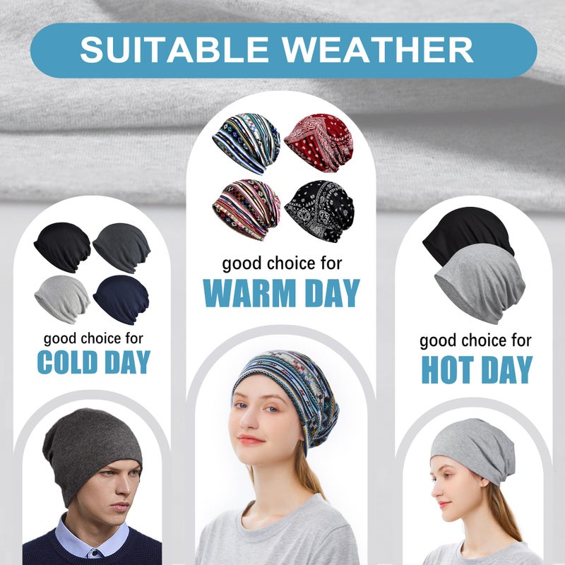 ELLEWIN Slouchy Beanie Hip-Hop Soft Lightweight Running Boho Thin Beanie Adult Skull Hats Cap for Men Women - Image 2