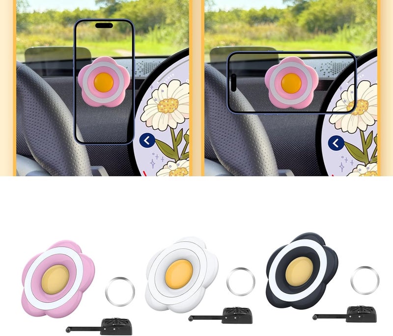 Shockproof Sunflowers Phone Holder for J01/J05/U25/F65/F66 Car Display Screen Side Mobile Device Mount Car Phone Holder Mount - Image 2