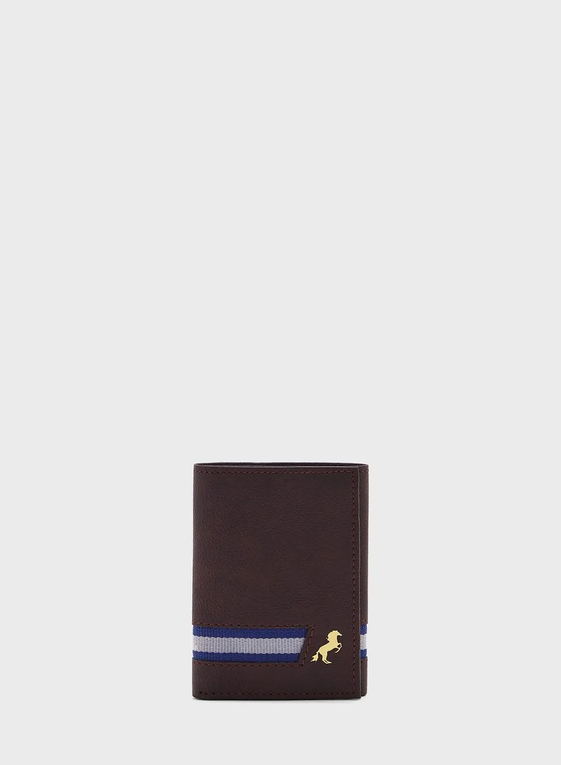 Robert Wood Genuine Leather Tri Fold Wallet