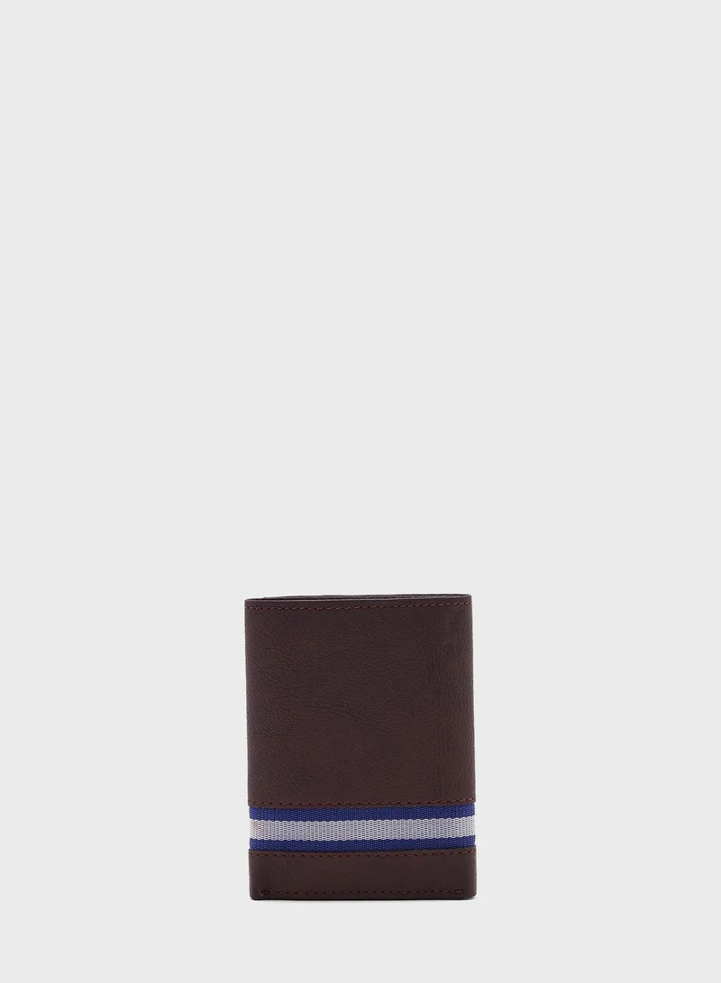 Robert Wood Genuine Leather Tri Fold Wallet