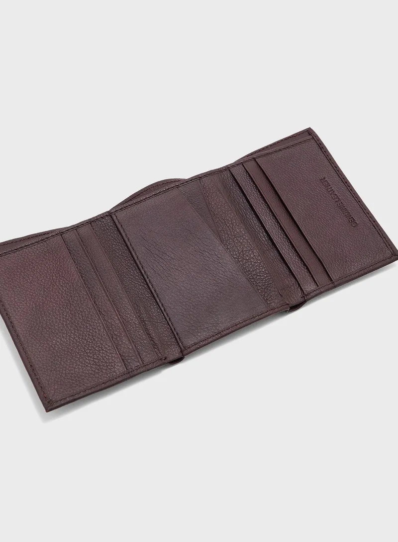 Robert Wood Genuine Leather Tri Fold Wallet
