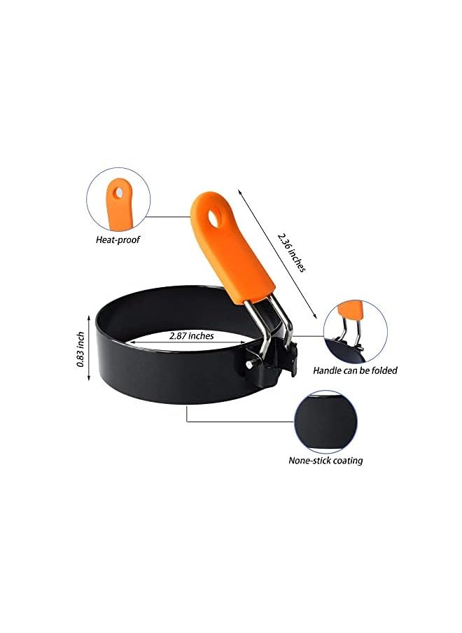 Yuroochii Pack Egg Ring for Frying Eggs Stainless Steel Egg Mould Cooking Rings for Fried Egg, Shaping Egg, Muffins, Pancakes  - Image 2