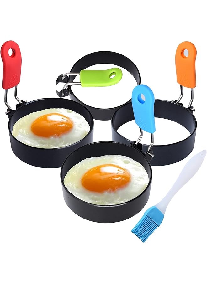 Yuroochii Pack Egg Ring for Frying Eggs Stainless Steel Egg Mould Cooking Rings for Fried Egg, Shaping Egg, Muffins, Pancakes  - Image 1