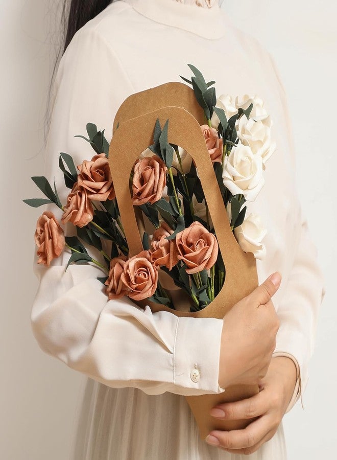 Festiko Flower Bouquet Bags Pack of 10 Kraft Paper Flower Carry Bags with Handle for Flower Wrapping, Bouquet Packing, Gift Packaging for Birthdays, Weddings, Anniversary Decoration Supplies - Image 5