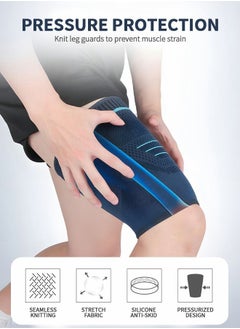 GROIC Thigh Compression Sleeves, Compression Sleeve for Quad & Groin Pain Relief & Recovery, Thigh Brace Support Anti Slip Upper Leg Sleeves,Relief Sports Injury Recovery,Sports Protection Equipment  - Image 2