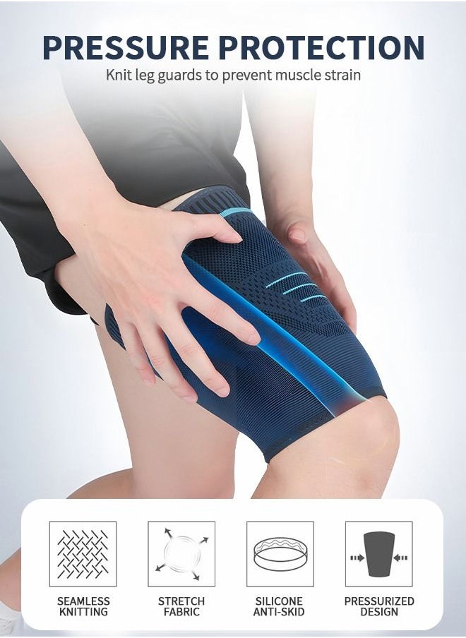 GROIC Thigh Compression Sleeves, Compression Sleeve for Quad & Groin Pain Relief & Recovery, Thigh Brace Support Anti Slip Upper Leg Sleeves,Relief Sports Injury Recovery,Sports Protection Equipment  - Image 2