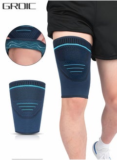GROIC Thigh Compression Sleeves, Compression Sleeve for Quad & Groin Pain Relief & Recovery, Thigh Brace Support Anti Slip Upper Leg Sleeves,Relief Sports Injury Recovery,Sports Protection Equipment  - Image 1