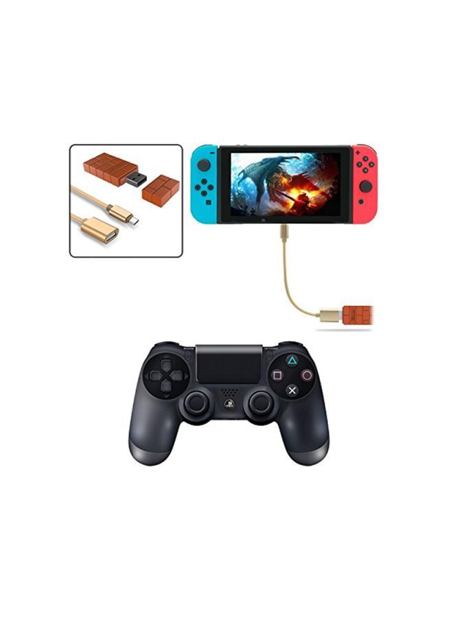 NIBEMINENT 8Bitdo Bluetooth Controller Adapter With OTG Cable Brown - Image 4