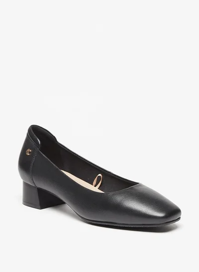 Le Confort Solid Slip-On Shoes with Block Heels