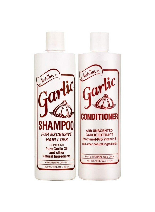 Nutrine Garlic Shampoo (Scented) 16oz + Conditioner (Unscented) 16oz - Image 1