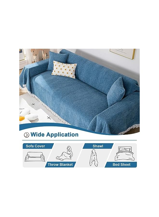 The Bros Sofa Seat Cover, Sofa Throw Blanket Printed Furniture Couch Cover 180x300cm Chenille Slipcover for Washable Fabric Sofa Blanket Thickened Non Slip Armchair Towel for Sofa Bedding Home Workplace - Image 5