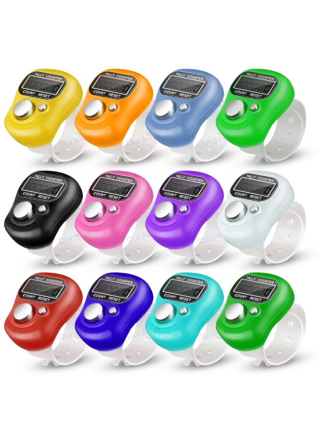Duravel Electronic Finger Counter,Finger Tasbih, Resettable 5 Digit LCD Electronic Digital Display Finger Hand, Electronic Tasebeeh, Ramadan Gifts, for Prayer, Sports, Goods Count,12 Piece - Image 1