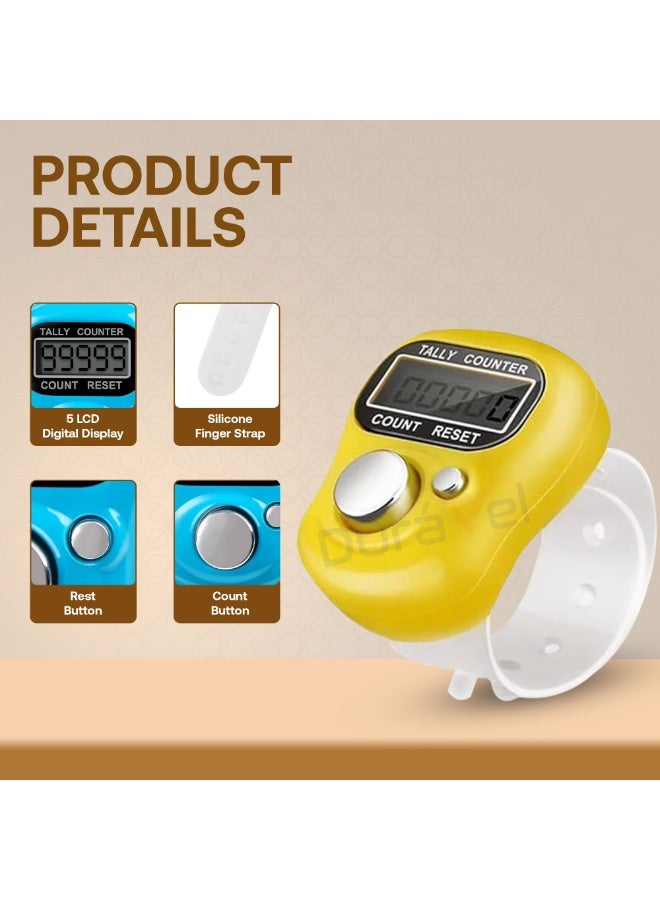 Duravel Electronic Finger Counter,Finger Tasbih, Resettable 5 Digit LCD Electronic Digital Display Finger Hand, Electronic Tasebeeh, Ramadan Gifts, for Prayer, Sports, Goods Count,12 Piece - Image 3