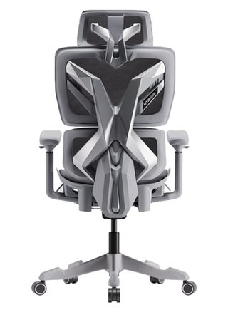 Xyrion Super Ergonomic Gaming Chair with Footrest - 3D Adjustable Headrest, Adaptive Backrest, 4-Position Tilt Lock, Breathable Mesh, and Silent Castors - Grey & Silver - pzsku/ZB628B581430FF6AB7050Z/45/_/1724910300/4b64b220-9e65-450a-8be5-d81c064a3791