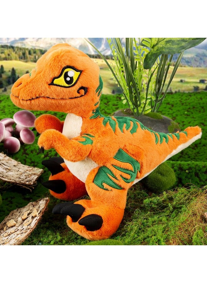 TCBunny Baby Dinosaur 12" Bedtime Stuffed Animal Plush Toy, Kid'S Gifts For Boys, Girls, Birthday, Valentine, Christmas, Veliciraptor - Orange - Image 5