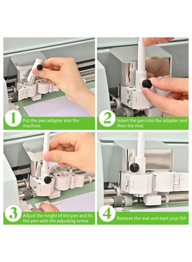 Hadwoer Pen Adapter Set compatible with Cricut Explore Air 2/ Air 3/ Maker/Maker 3, 4PCS Pen Holders Set Compatible with All Pens Less Than 0.48 inch in Diameter - Image 4