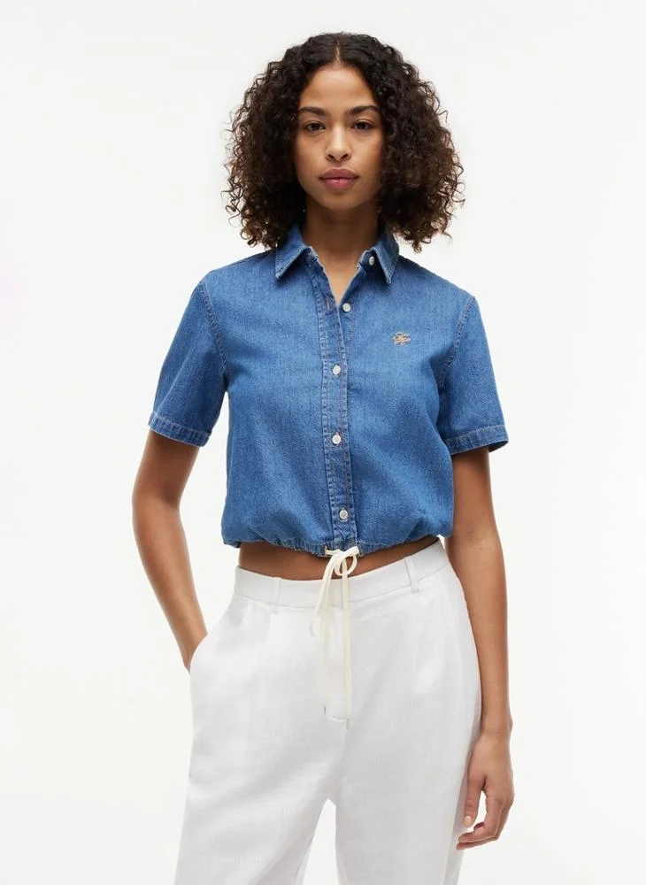 Tommy Hilfiger Boxy Fit Short Sleeve Denim Shirt