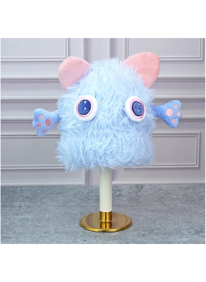 LITTLE SURPRISE BOX Blue Furry Monster 3D Style Winter Cap/Beanie For Kids