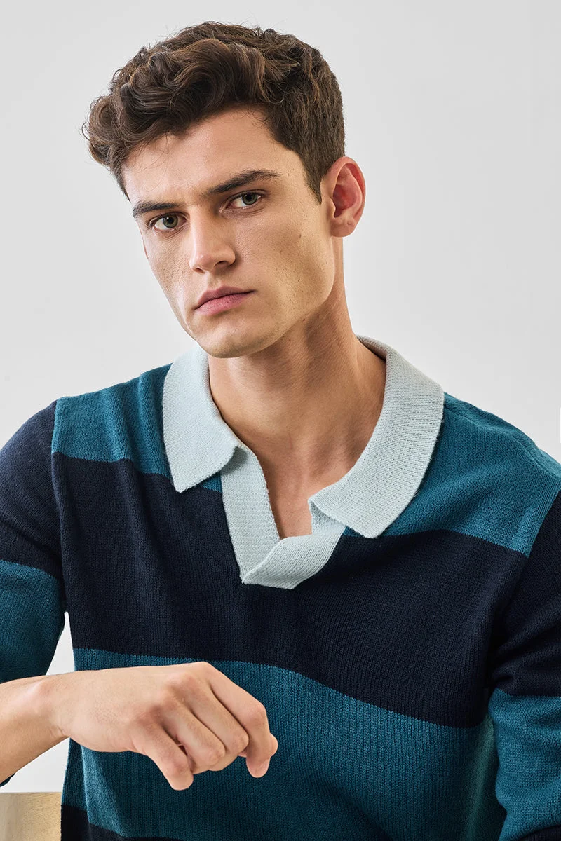 SNITCH بلوفر بولو مخطط بأكريليك