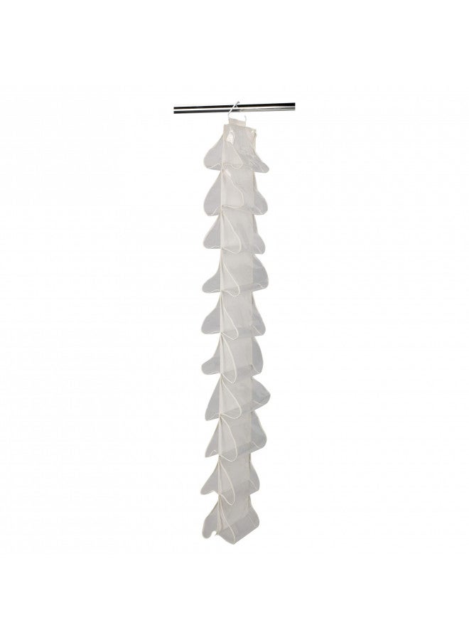 Household Essentials Household Essentials 311390 Hanging Shoe Storage Organizer for Closets -20 pocket - Natural Canvas  - Image 1
