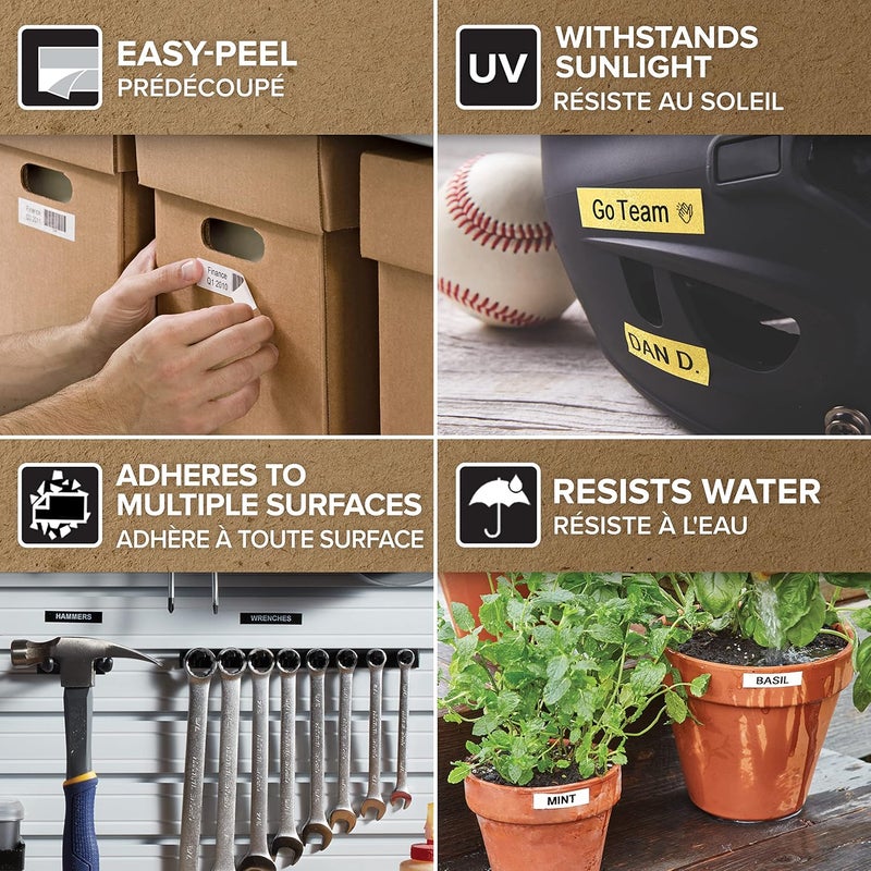 DYMO Original D1 Label Tape - Red on Transparent - 12 mm x 7 m - Self-Adhesive for LabelManager Devices - Image 5