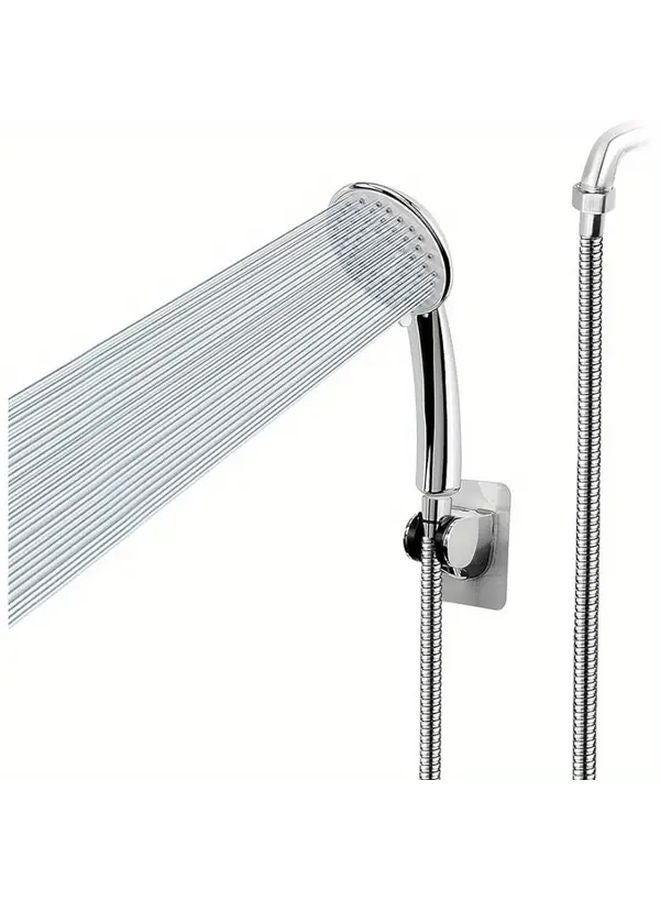 High Pressure Handheld Shower Head 5 Spray Settings Chrome Finish Powerful Rainfall - Image 2
