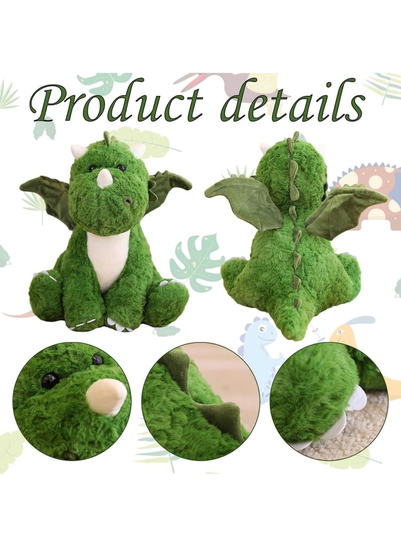 SOLARAE Plush Doll, Cartoon Dinosaur Plush Doll, Dinosaur Plush Toys, Cute Stuffed Animal Toy, Animal Plush Toy, Non Fading, Dinosaur Hatching Egg Plush Doll Dino Plush (Green) - Image 2