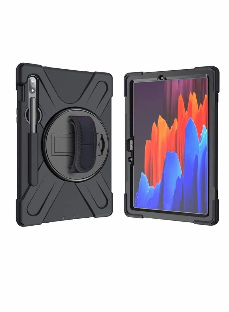 Captaintech ase Cover for Samsung Galaxy Tab S7 Plus Case 2020 with S Pen Holder Heavy Duty Rugged Shockproof Stand Hand Shoulder Strap - Image 3