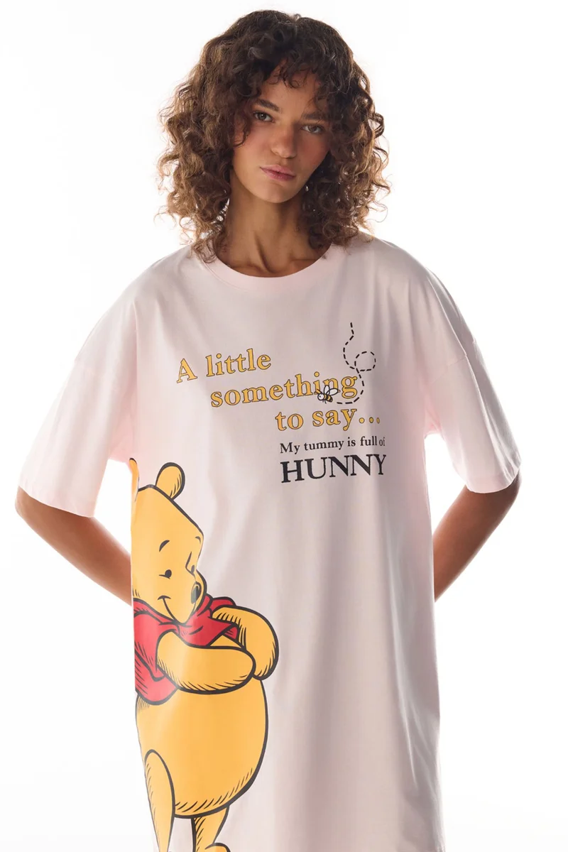 Penti PENTI Winnie The Pooh Bear Print Short Sleeve Nightgown