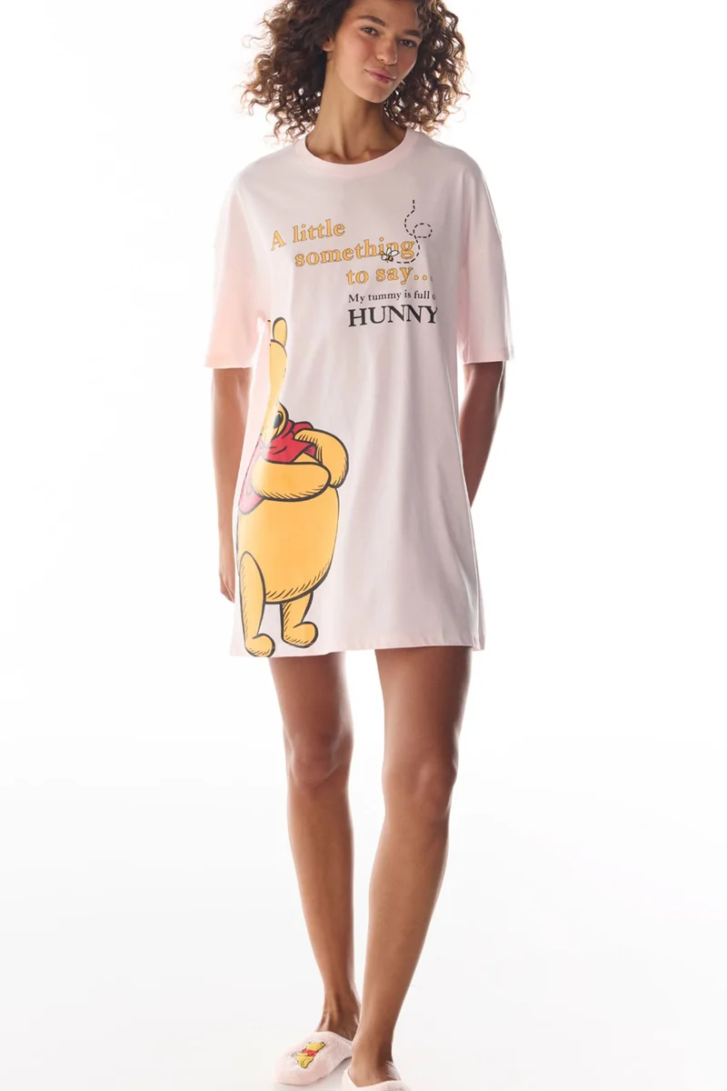 Penti PENTI Winnie The Pooh Bear Print Short Sleeve Nightgown